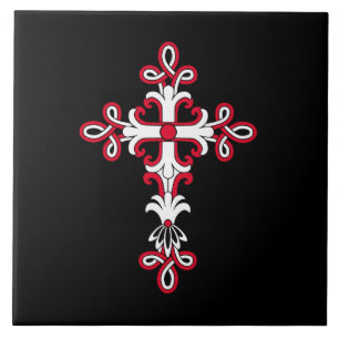 Christian cross tile