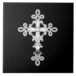 Christian cross tile