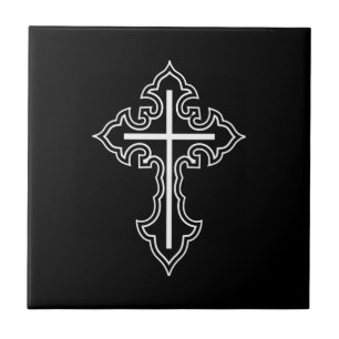 Christian cross tile