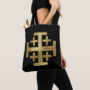 Christian cross tote bag