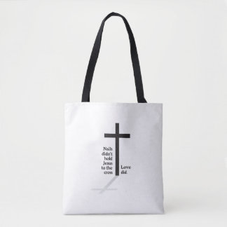 Christian cross tote bag