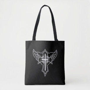 Christian cross tote bag