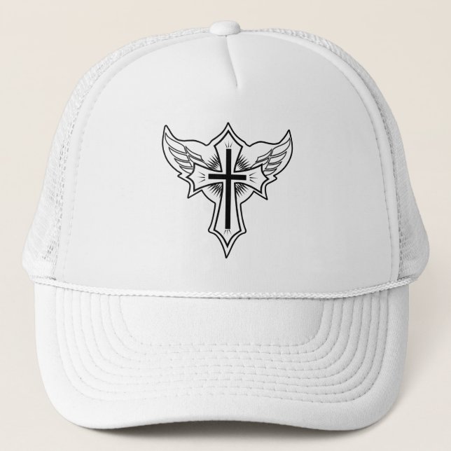 Christian cross trucker hat (Front)
