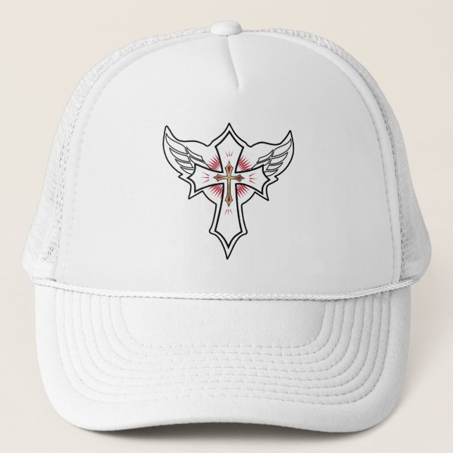 Christian cross trucker hat (Front)