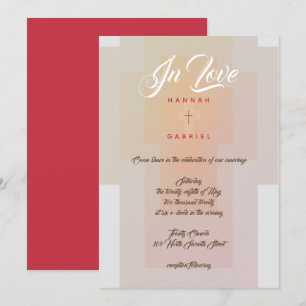 Christian Cross Wedding Invitation