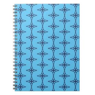 Christian Cross with Blue Ornament Notebook