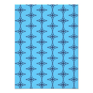 Christian Cross with Blue Ornament Photo Print