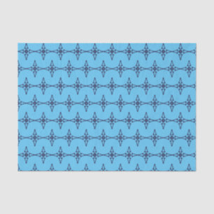 Christian Cross with Blue Ornament Tissue Paper