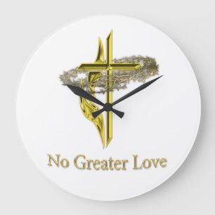 Christian crosses large clock