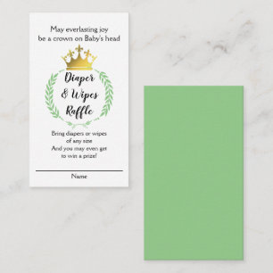 Christian Crown DIAPERS WIPES RAFFLE Enclosure Card