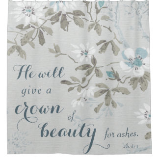 Christian Crown of Beauty Blue Floral