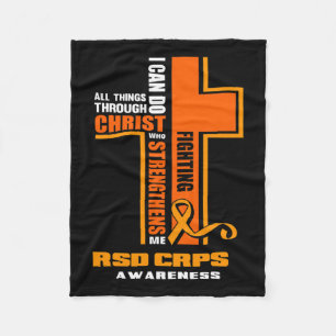 Christian Crps Warrior Fighter Rsd Crps Awareness  Fleece Blanket