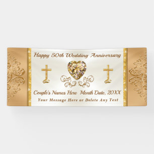CHRISTIAN Custom, Happy 50th Anniversary Banner