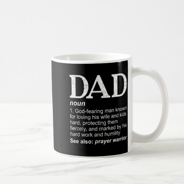 Christian Dad Definition Fathers Day Dad  Coffee Mug (Right)