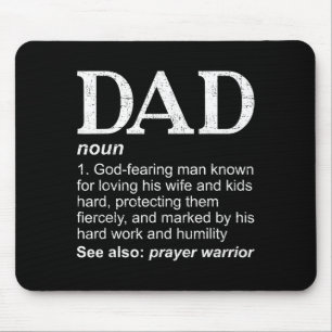 Christian Dad Definition Fathers Day Dad  Mouse Pad