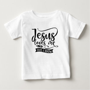 Christian Design Jesus Loves Me Baby T-Shirt