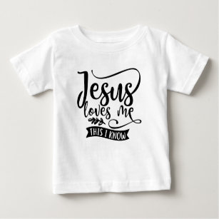 Christian Design Jesus Loves Me Baby T-Shirt