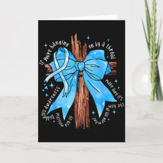 Christian Diabetes Awareness Blue Ribbon Cross Bib Card