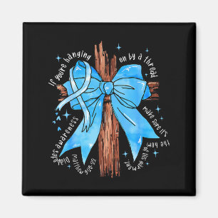 Christian Diabetes Awareness Blue Ribbon Cross Bib Magnet