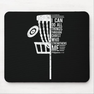 Christian Disc Golf I Can Do All Things Philippian Mouse Pad