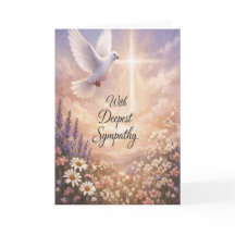 Christian Dove and Cross Sympathy Card