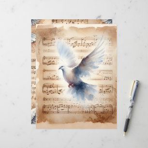 Christian Dove Vintage Scrapbook Paper