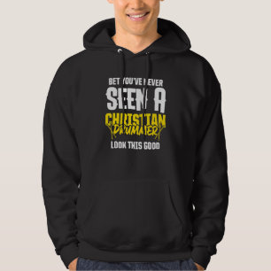 Christian Drummer Church Worship Drum Player 18 Hoodie