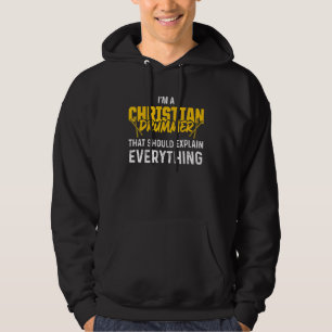 Christian Drummer Church Worship Drum Player 5 Hoodie
