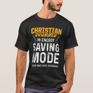 Christian Drummer Church Worship Drum Player T-Shirt