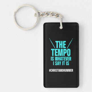 Christian Drummer Tempo Church Worship Drum Keychain