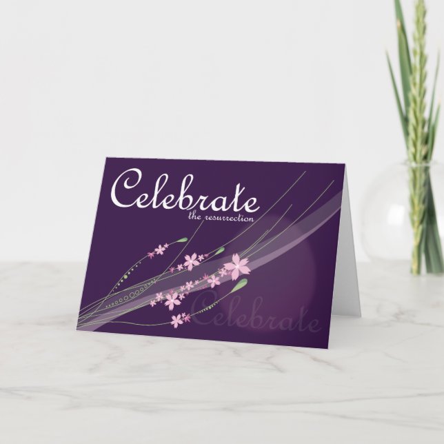 Christian Easter card ~ Celebrate the Resurrection (Front)