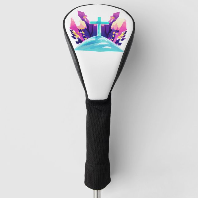 Christian Easter Cross Golf Head Cover (Front)