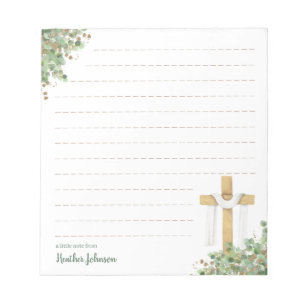 Christian Easter Cross Personalized Notepad