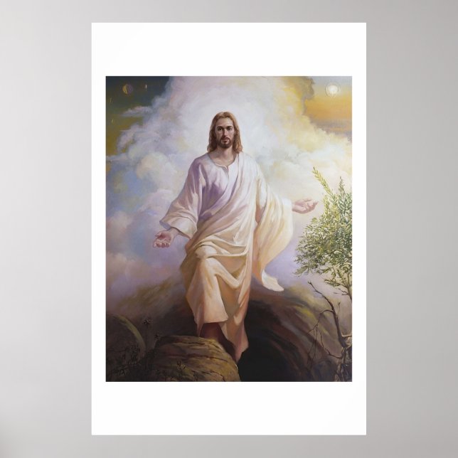 Christian Easter Jesus is risen and alive Poster (Front)