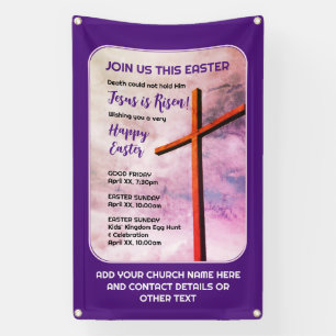 Christian Easter JESUS IS RISEN Banner