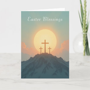 Christian Easter Sunrise & Cross Faith & Hope  Holiday Card