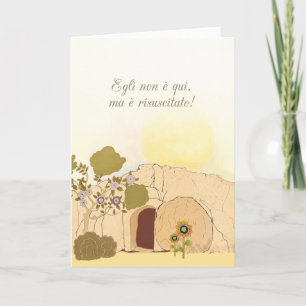 Christian Easter wishes in Italian (He is risen) Holiday Card