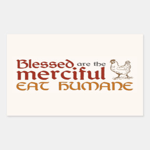 Christian "Eat Humane" Sticker