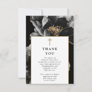 Christian Elegant Celebration Of Life Funeral Thank You Card
