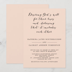 Christian Elegant Script Wedding Invitation