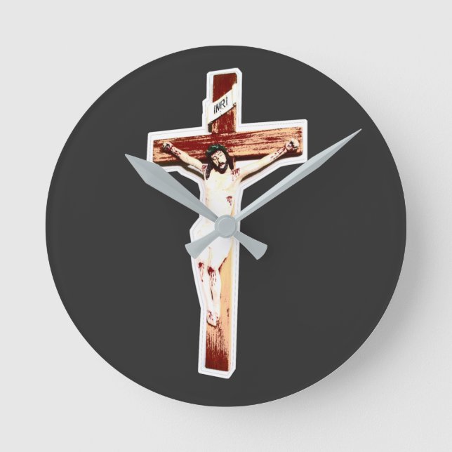 Christian emblem Christ Round Clock (Front)