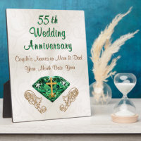 Christian Emerald 55 Wedding Anniversary Gift Idea