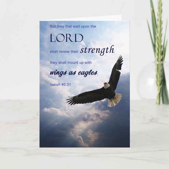 Christian Encouragement Card Bald Eagle (Front)
