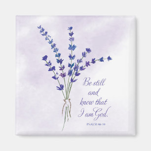 Christian Encouragement Lavender with Scripture  Magnet