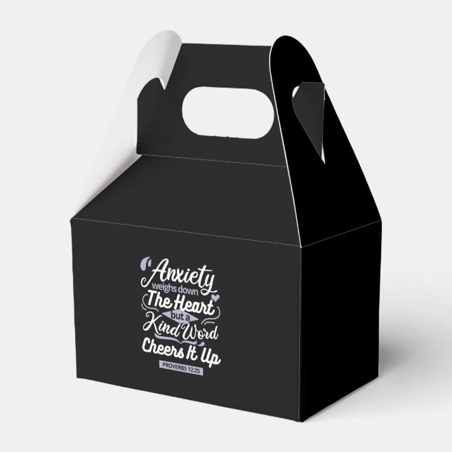 Christian Encouragement Quote – Anxiety & Kindness Favor Box (Front Side)