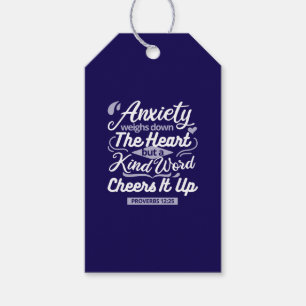 Christian Encouragement Quote – Anxiety & Kindness Gift Tags