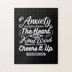 Christian Encouragement Quote – Anxiety & Kindness Jigsaw Puzzle