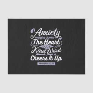 Christian Encouragement Quote – Anxiety & Kindness Tissue Paper