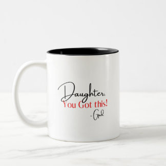 Christian Encouragement Two-Tone Coffee Mug