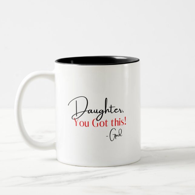Christian Encouragement  Two-Tone Coffee Mug (Left)